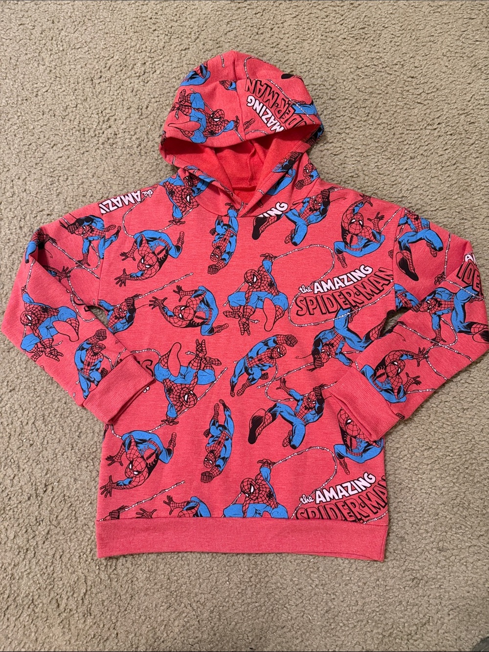 Marvel Kids Red & Blue Spider-Man Hooded Sweatshirt